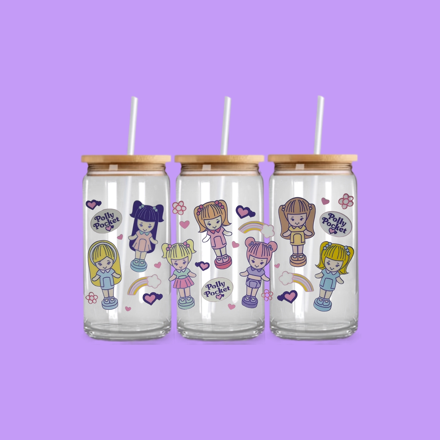 POLLY POCKET GLASS CAN TUMBLER