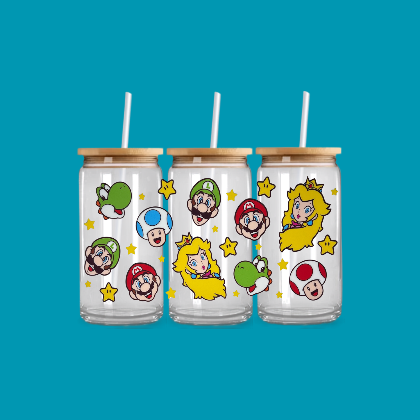 MARIO GLASS CAN TUMBLER