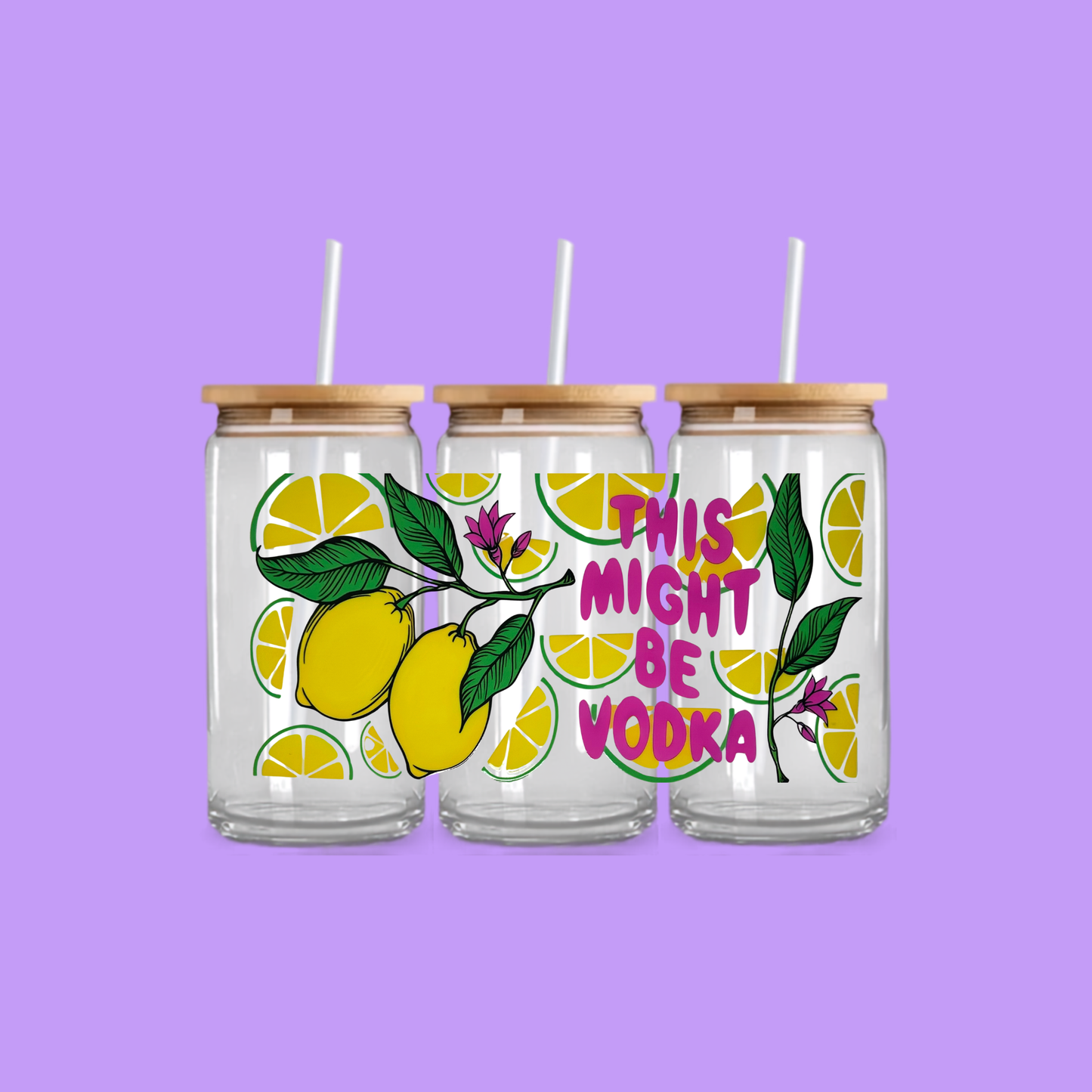 VODKA? GLASS CAN TUMBLER