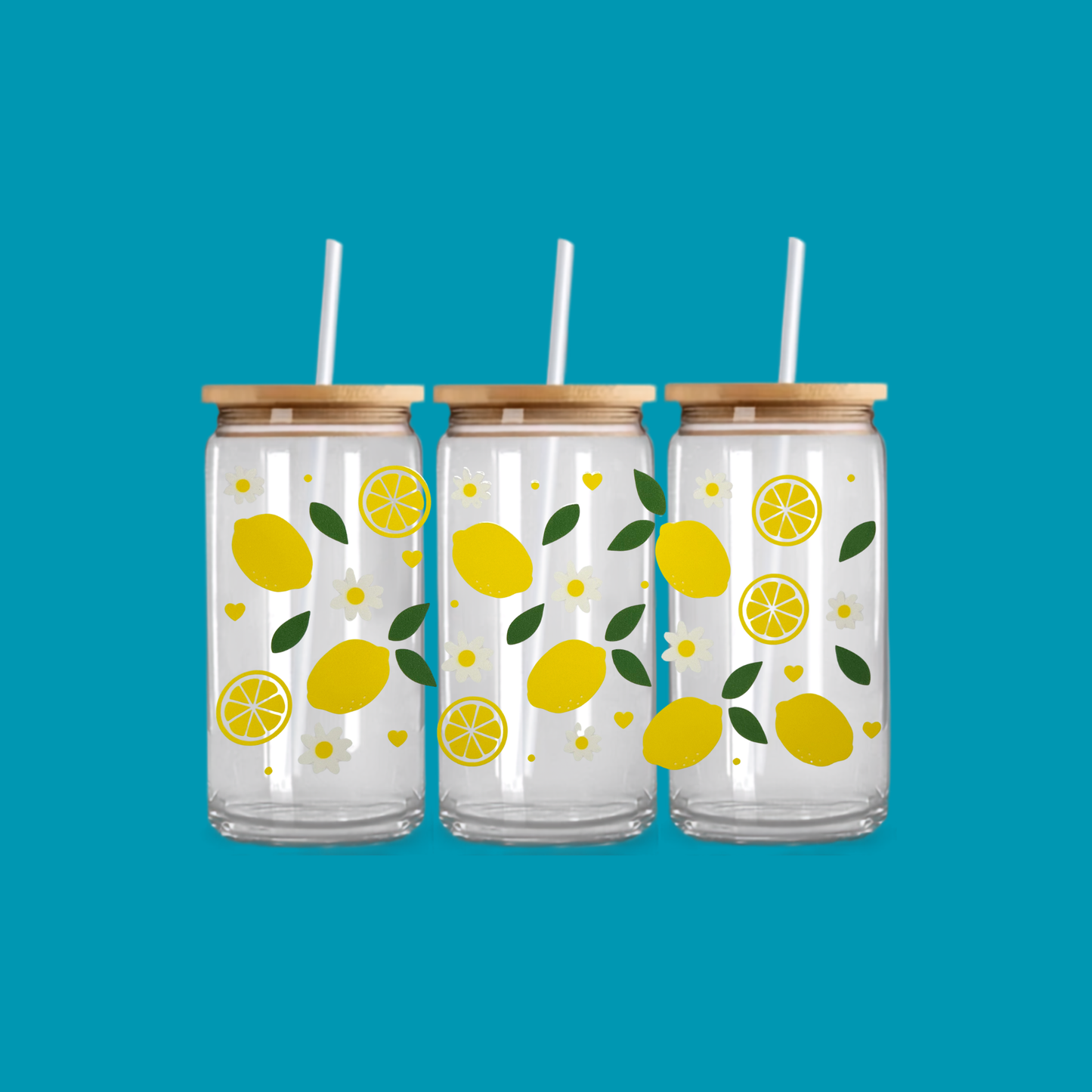 LEMON GLASS CAN TUMBLER