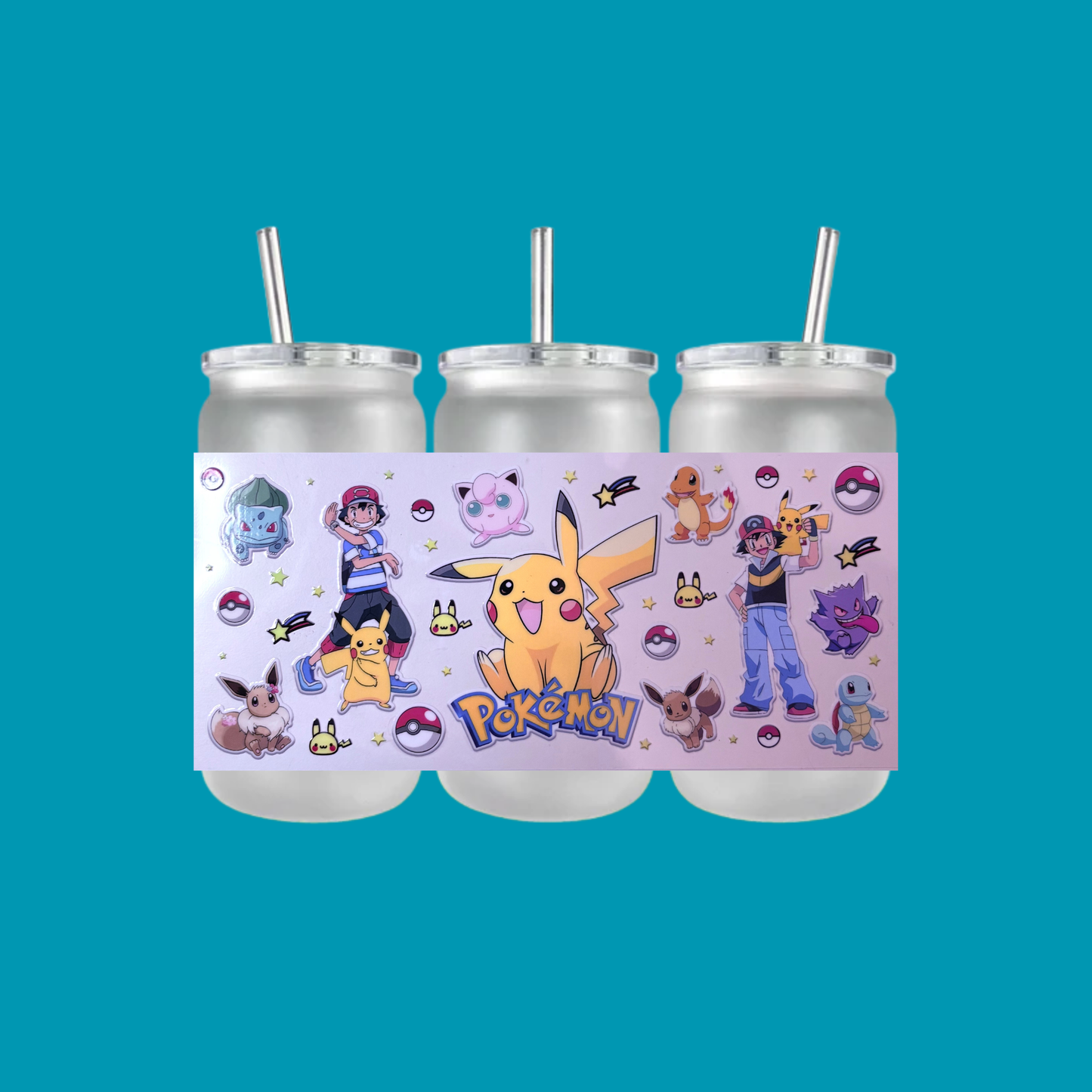 POKEMON PLASTIC FROSTED CAN TUMBLER