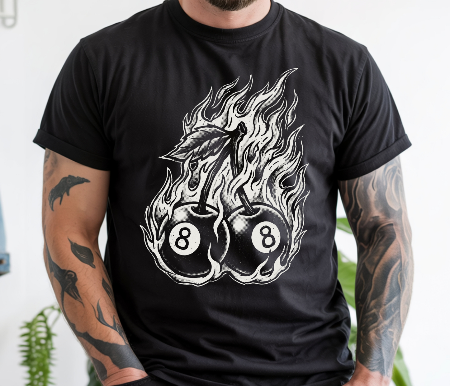 FLAMING CHERRIES T-SHIRT