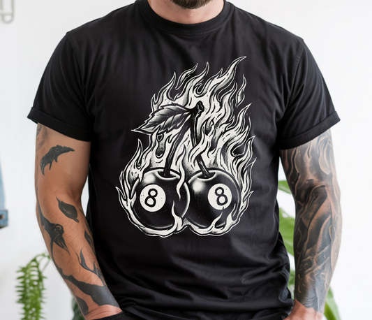 FLAMING CHERRIES T-SHIRT