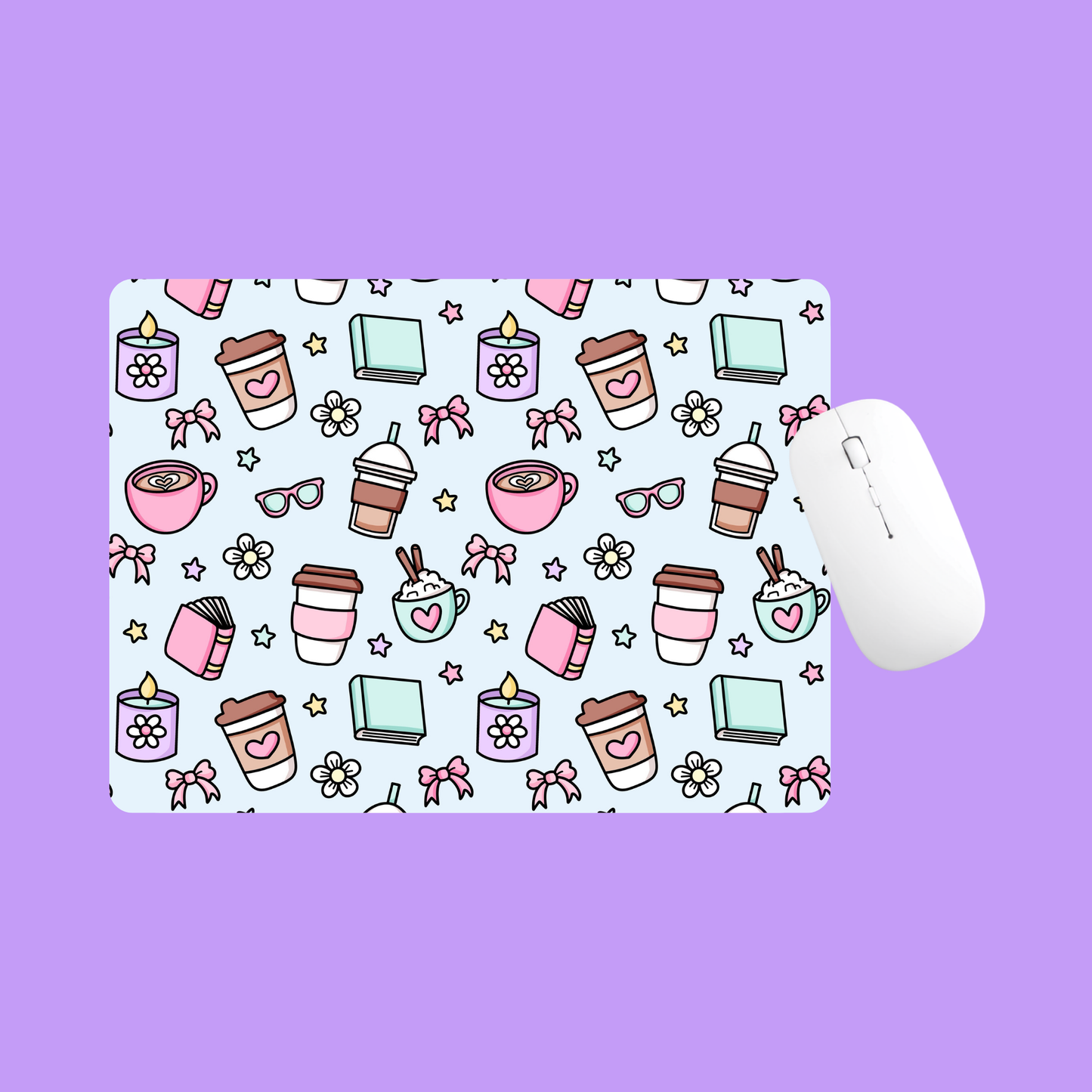 COFFEE AND BOOKS MOUSE MAT