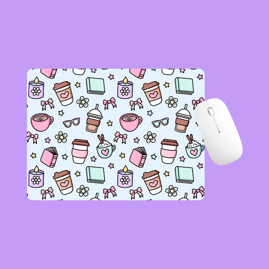 COFFEE AND BOOKS MOUSE MAT