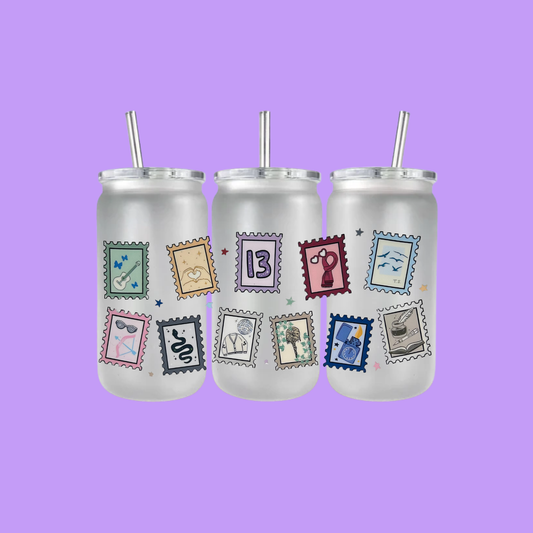 TAYLOR SWIFT PLASTIC FROSTED CAN TUMBLER