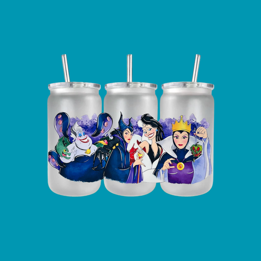 DISNEY VILLAIN PLASTIC FROSTED CAN TUMBLER