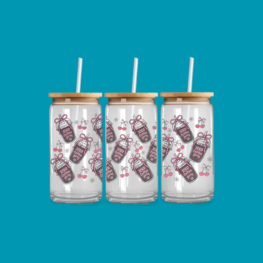 ICED COFFEE GIRLIE GLASS CAN TUMBLER