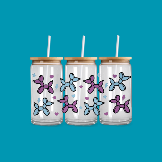 BALLOON DOG GLASS CAN TUMBLER