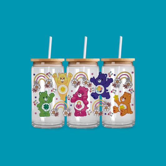 CARE BEAR GLASS CAN TUMBLER