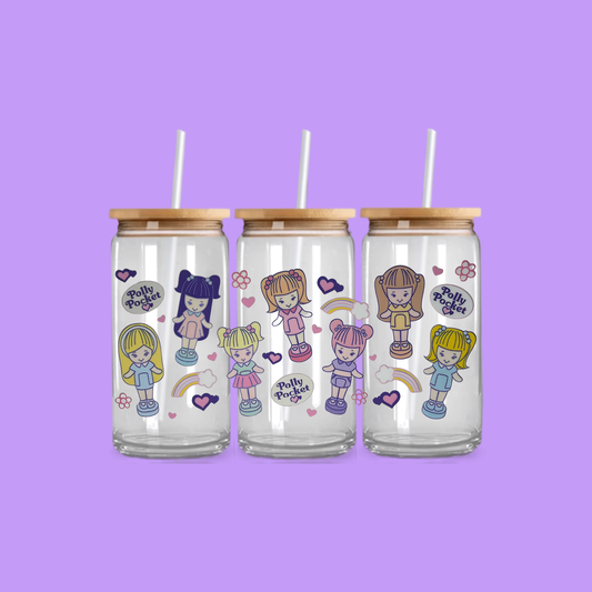 POLLY POCKET GLASS CAN TUMBLER
