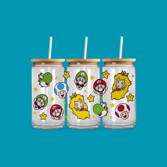 MARIO GLASS CAN TUMBLER