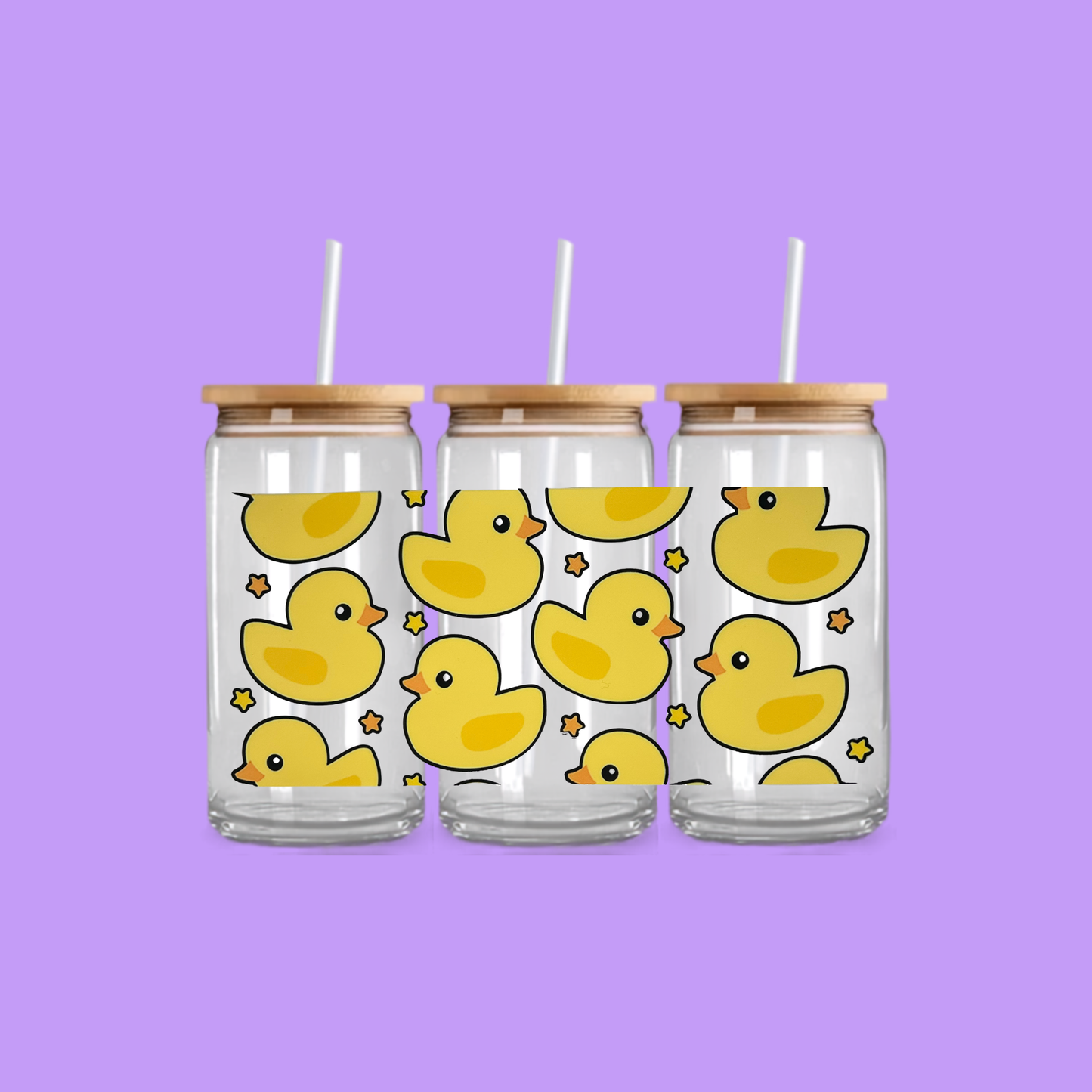 DUCKY GLASS CAN TUMBLER