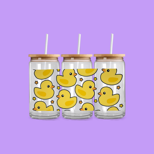 DUCKY GLASS CAN TUMBLER
