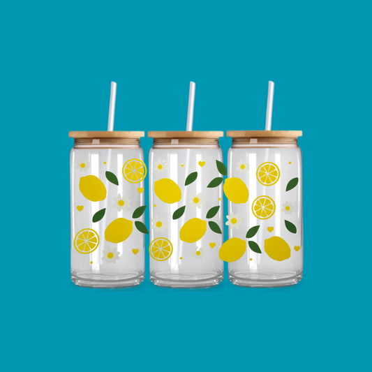 LEMON GLASS CAN TUMBLER