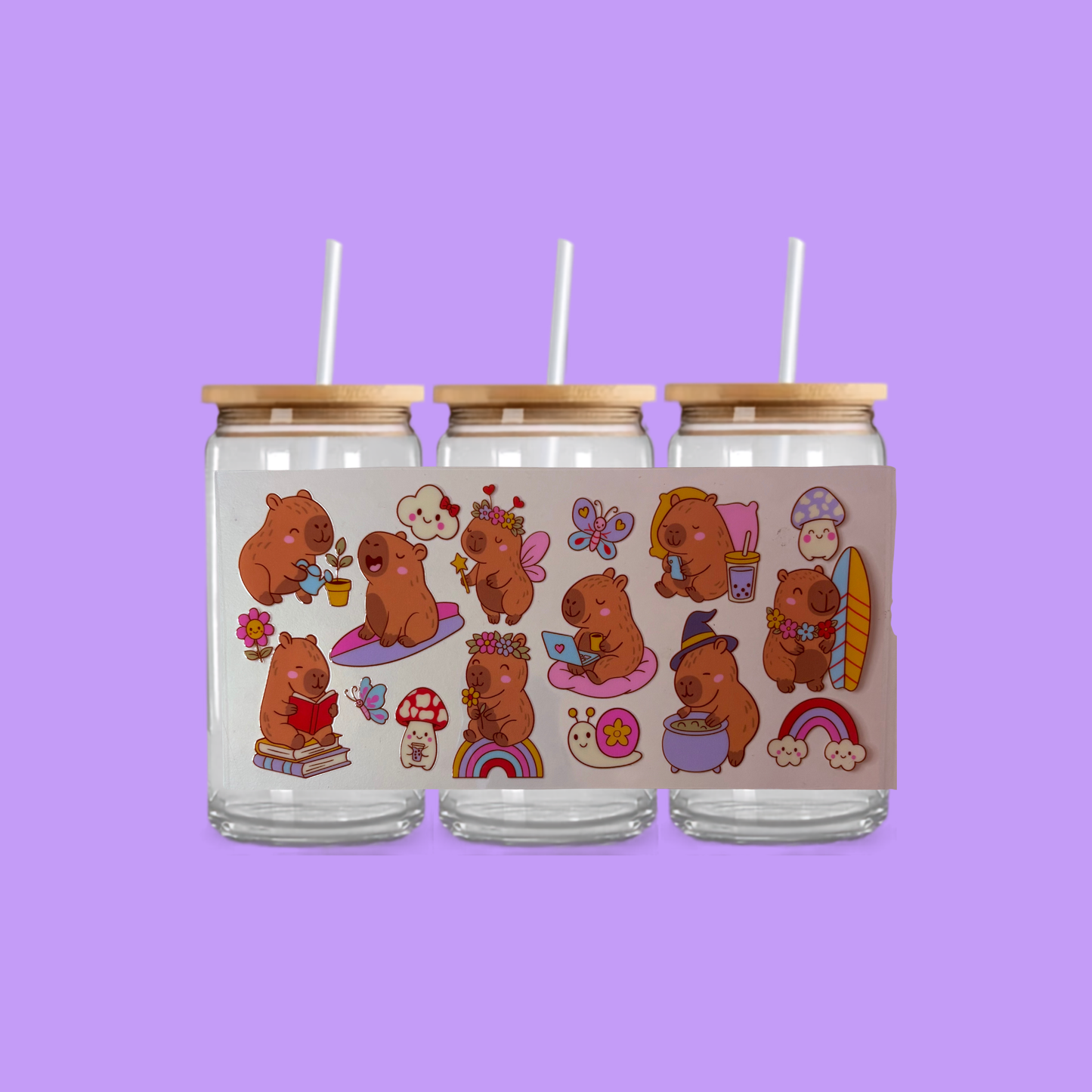 CAPYBARA GLASS CAN TUMBLER