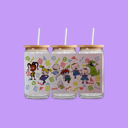 RUGRATS GLASS CAN TUMBLER