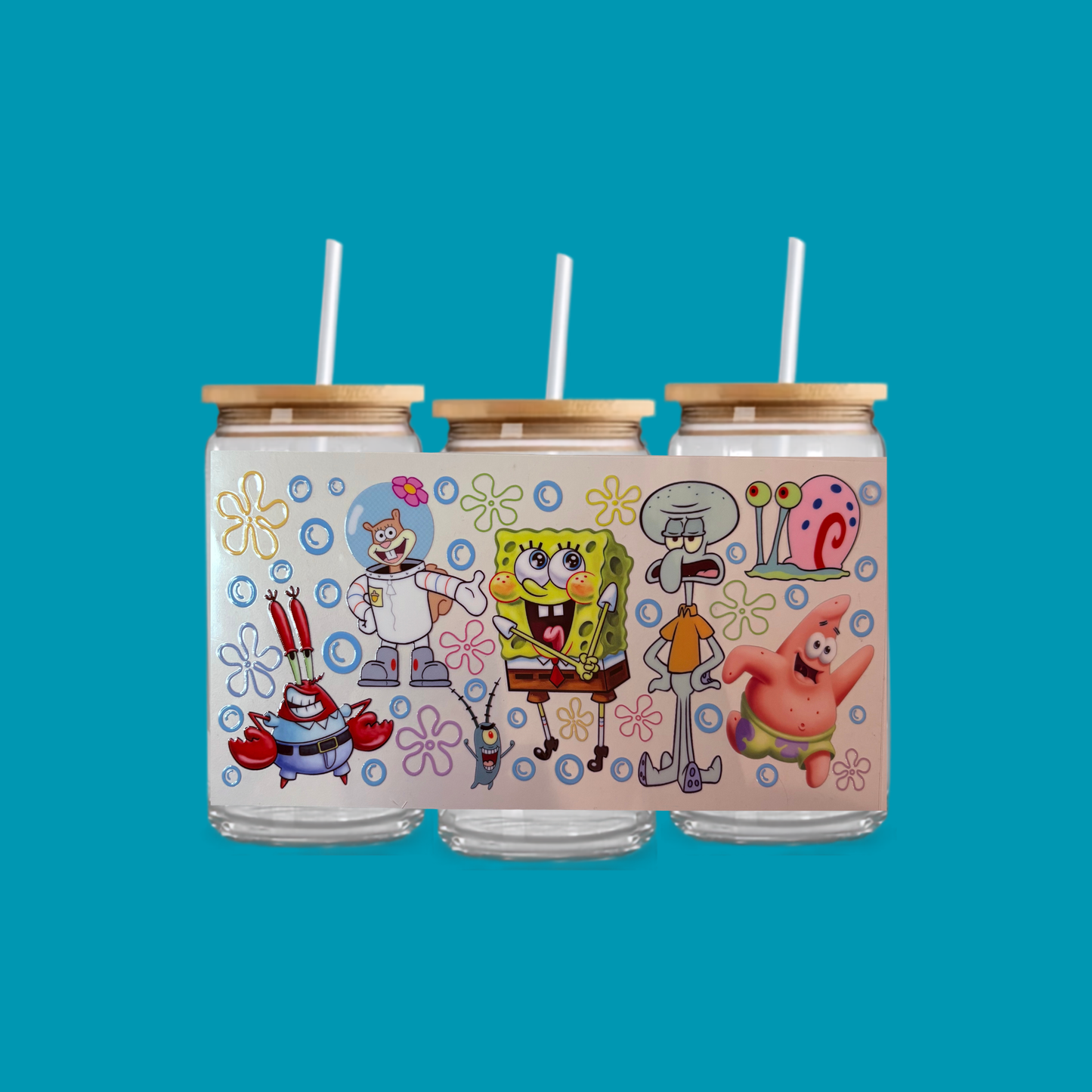 SPONGEBOB GLASS CAN TUMBLER
