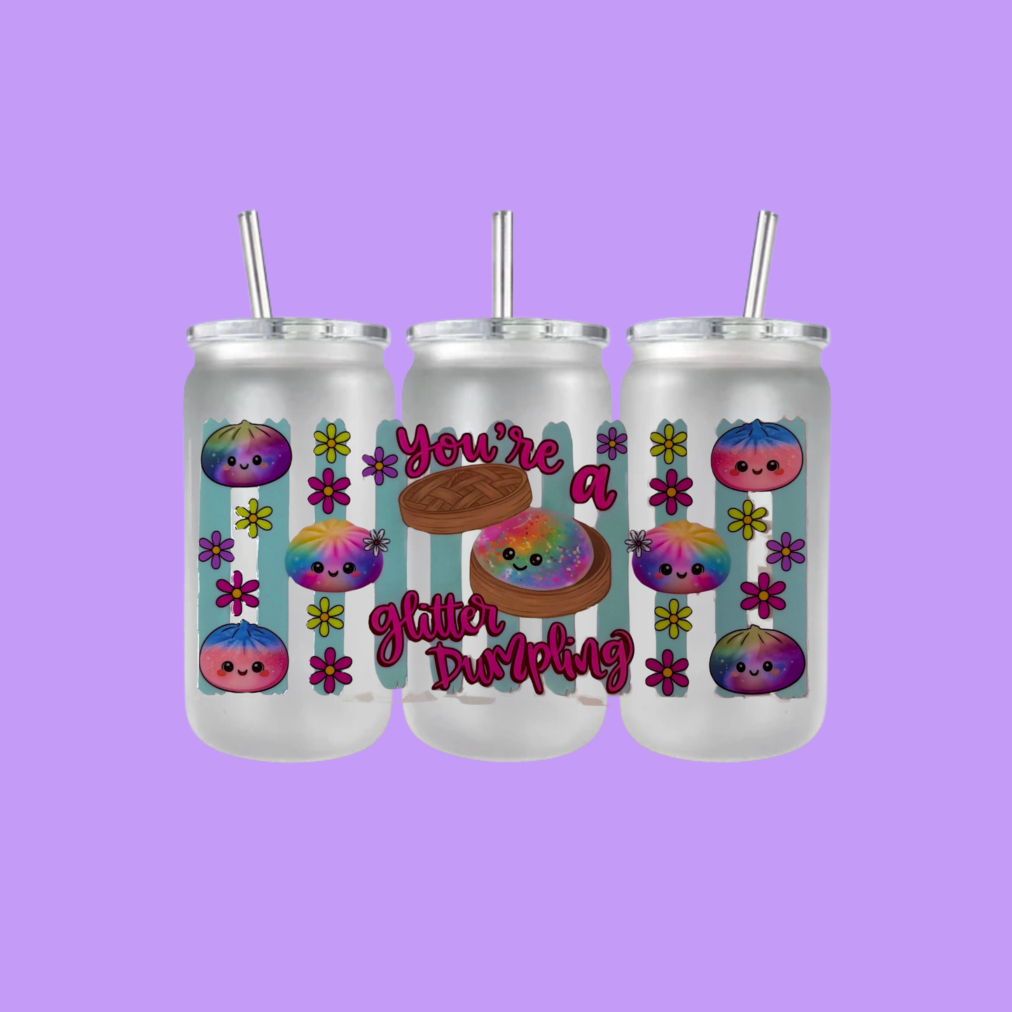 DUMPLING PLASTIC FROSTED CAN TUMBLER
