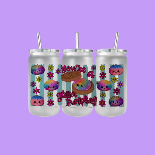 DUMPLING PLASTIC FROSTED CAN TUMBLER