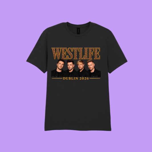 WESTLIFE LEOPARD BLACK T-SHIRT