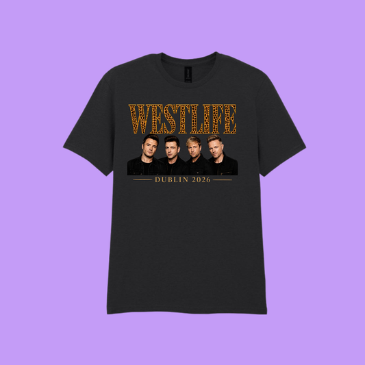 WESTLIFE LEOPARD BLACK T-SHIRT